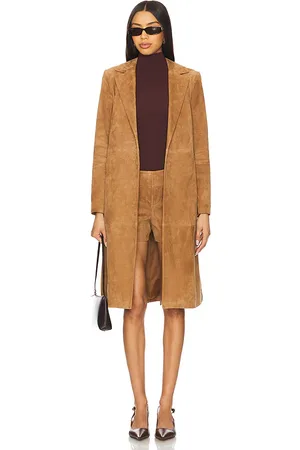 ALICE+OLIVIA MANTEAU KARLEY SUEDE FLARE WRAP in .