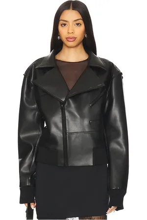 Norma Kamali BLOUSON MINI MOTARD in .