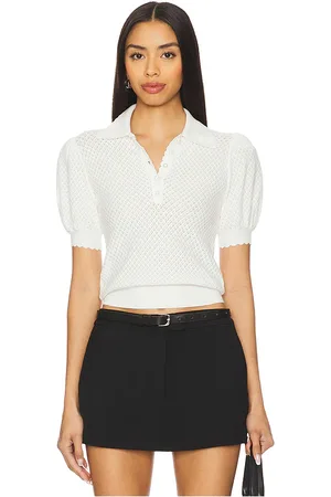 ALICE+OLIVIA Ramona Pointelle Polo in .