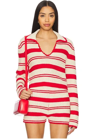 AKNVAS Rowan Two Toned Knit Crop Top in .