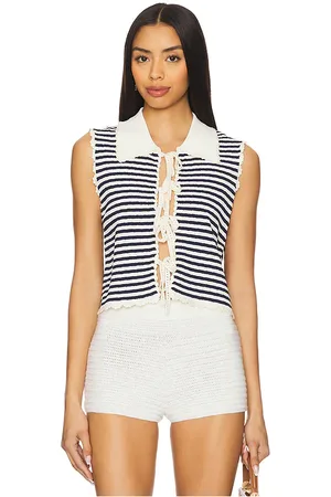 SEA Addy Striped Knit Vest in .