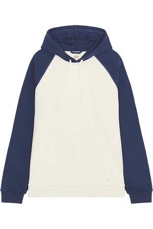 Marine SWEAT À CAPUCHE CLOUD 9 in Navy, Cream.