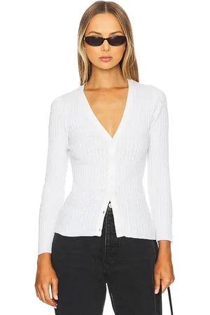 ENZA COSTA Linen V Neck Cardigan in .