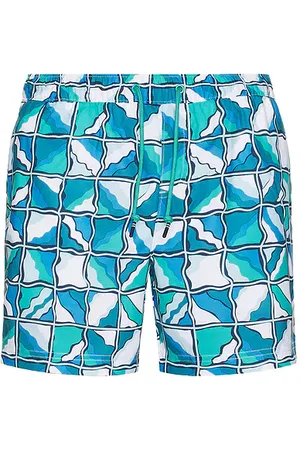 Original Penguin 5 All Over Print Wavy Check Swim Trunk in .