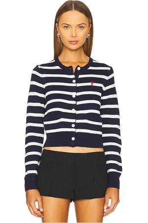 Ralph Lauren GILET RAS DE COU EN COTON RAYÉ in .