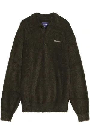 This Is Never That Logo Shaggy Knit Polo in .
