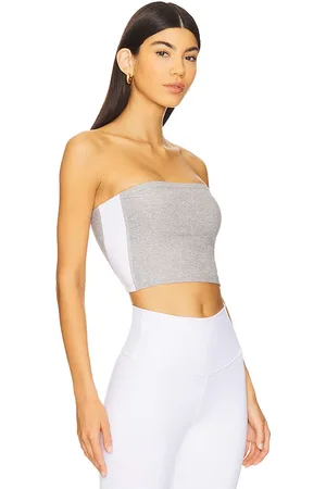 Beyond Yoga Space Dye Strapless Stripe Top in .