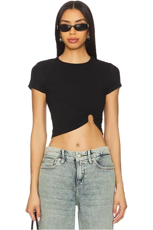 GOOD AMERICAN Stretch Jersey Top in .