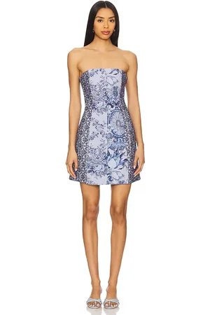 ALICE+OLIVIA ROBE COURTE VIOLET in .