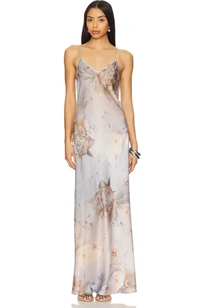 AllSaints ROBE MAXI BRYONY in Grey,Taupe.
