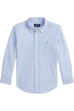 Ralph Lauren Kids Long Sleeve Seersucker Sport Shirt in .