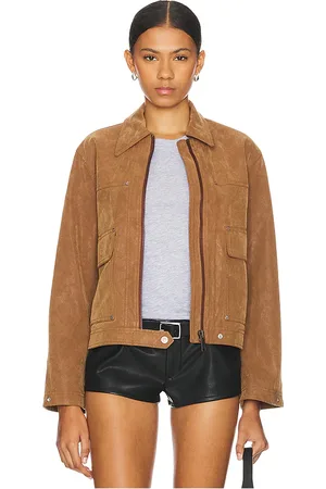 Free People BLOUSON IMITATION DAIM BLAIR in .