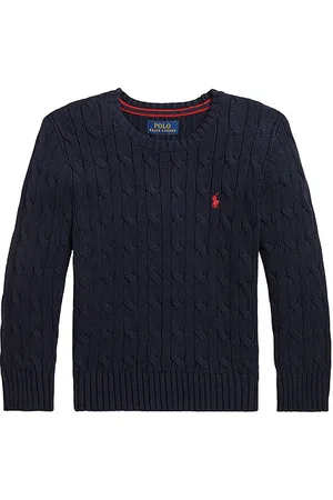 Ralph Lauren Kids Cable Knit Crewneck Sweater in .