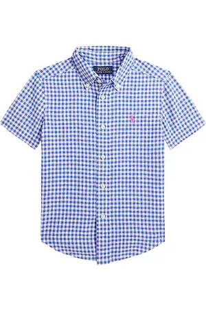 Ralph Lauren Kids Short Sleeve Linen Sport Shirt in .