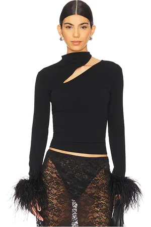 LAPOINTE Asymmetric Top With Feathers in .