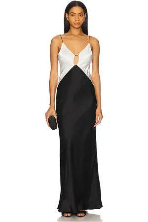 Anna October ROBE MAXI TERRIN in Black,Ivory.