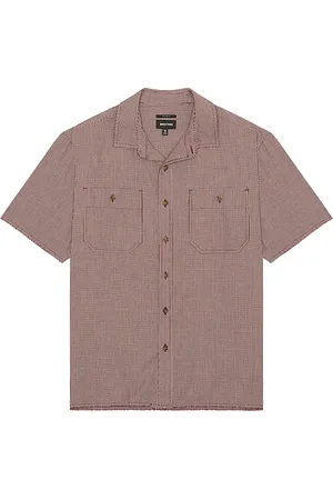 Brixton Micro Plaid Relaxed Short Sleeve Shirt in .
