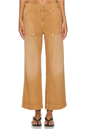 RE/DONE PANTALON CROPPED JAMBES LARGES BAKER in .