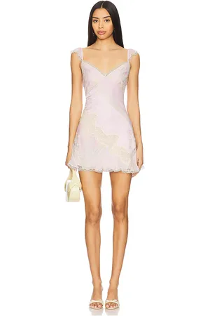 LOVESHACKFANCY ROBE SYLVA in Blush,Yellow.