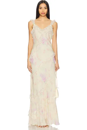 LOVESHACKFANCY ROBE RADIANCE in Yellow,Blush.
