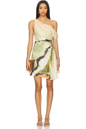 AMUR ROBE COURTE ELOWEN in Ivory,Sage.