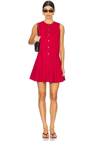 THEORY Sleeveless Button Down Mini Dress in .