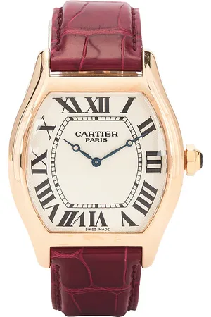 SIEDRES MONTRE CARTIER in Wine,Metallic Gold.