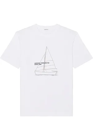 Norse projects Holger Organic Boat Print T-Shirt in .