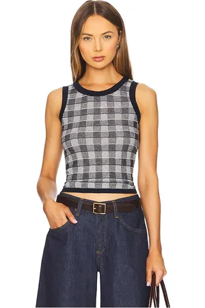 Guest In Residence Gingham Tank in .