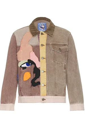 KIDSUPER STUDIOS BLOUSON FERMÉ PAR BOUTONS PATCHWORK FACE in .