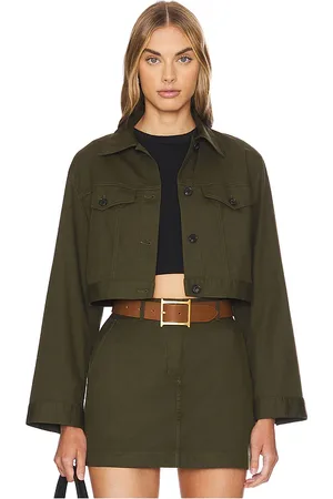 THEORY BLOUSON TRUCKER CROP in .