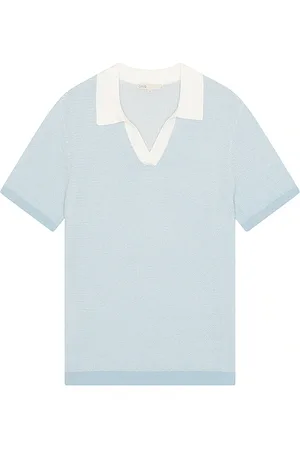 ONIA Cotton Textured Johnny Collar Polo in .