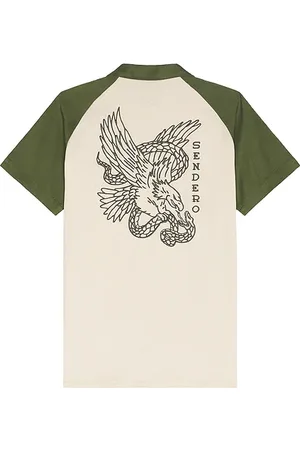 Sendero Provisions CHEMISE SALOON RAGLAN in Cream,Green.