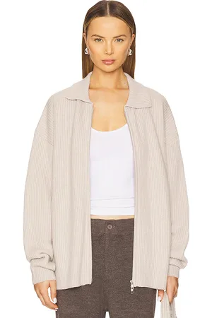 AYA MUSE Cashmere Collared Zip Up in .