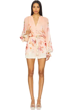 HEMANT AND NANDITA Romper With Tie Belt in .