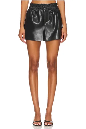 ALICE+OLIVIA SHORT STYLE BOXEUR RICHIE VEGAN LEATHER in .