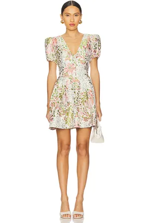 ELLIATT ROBE COURTE CALAANTHA in White,Green.