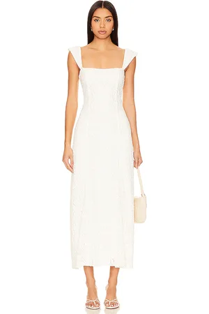 ROTATE Lace Wide Strap Dress in .