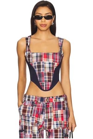 DANIELLE GUIZIO Mina Patchwork Corset in .