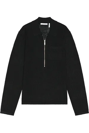 Helmut Lang Long Sleeve Zip Polo in .