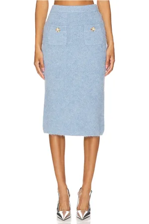 Self-Portrait JUPE MIDI SOFT KNIT in .