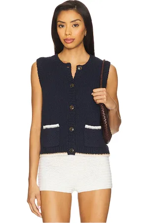 AUTUMN CASHMERE TOP SANS MANCHES in .