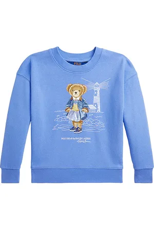 Ralph Lauren Kids Novelty Bear Graphic Crewneck Sweatshirt in .
