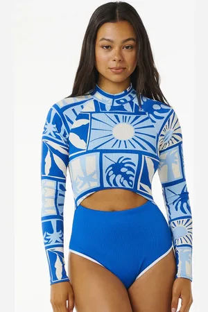 Rip Curl Maillot de bain une pièce à manches longues Santorini Sun