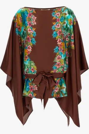 Roberto Cavalli Kaftan With Hawaii Print - Female Blouses Et Tops 38