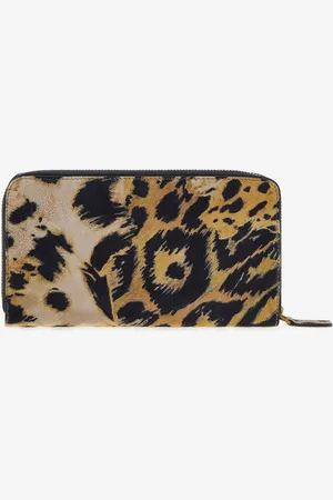 Roberto Cavalli Wallet With Monogram Rc And Zip - Female Petits Articles En Cuir Unica