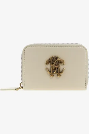 Roberto Cavalli Small Wallet With Monogram Rc And Zip - Female Petits Articles En Cuir Unica