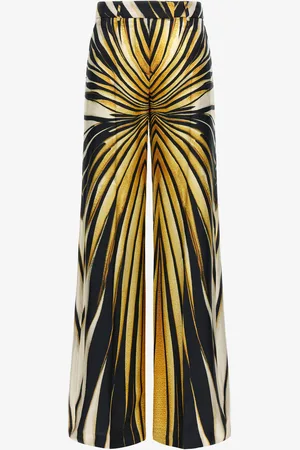 Roberto Cavalli Pantalon Palazzo Imprimé Ray Of Gold - Female Pantalons Et Shorts 40