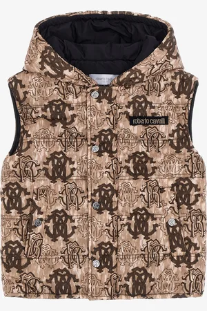 Roberto Cavalli 3d Monogram Print Down Vest - Male Prêt-à-porter 06a