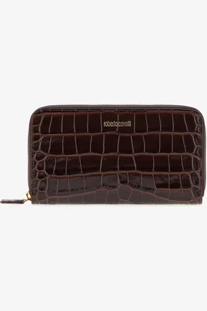 Roberto Cavalli Wallet With Logo - Female Petits Articles En Cuir Unica